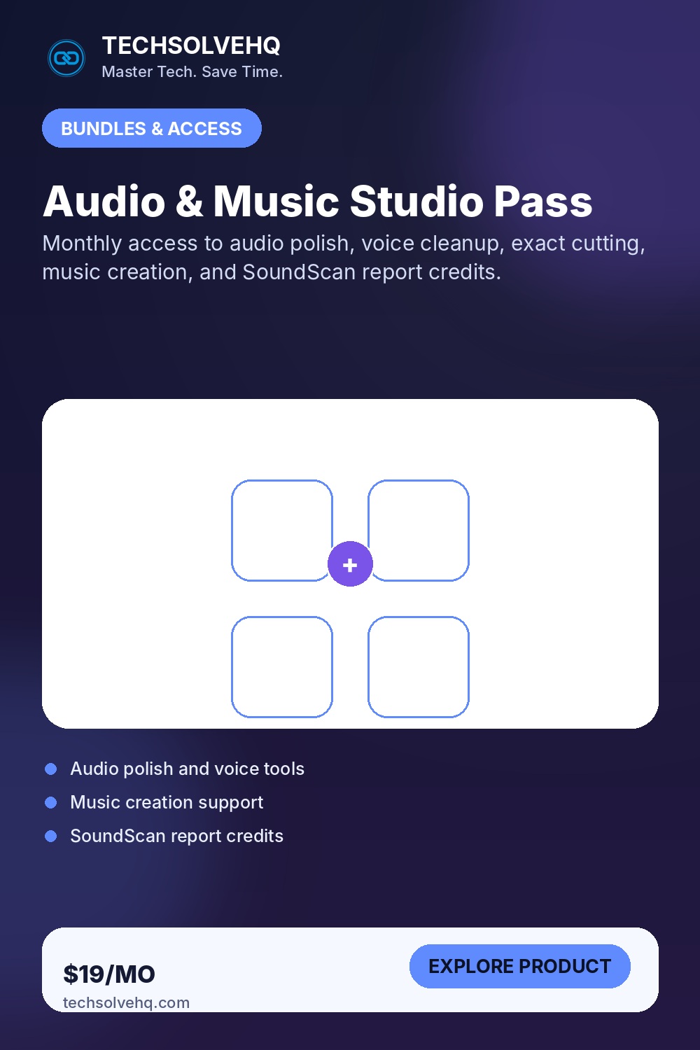 Audio & Music Studio Pass product graphic